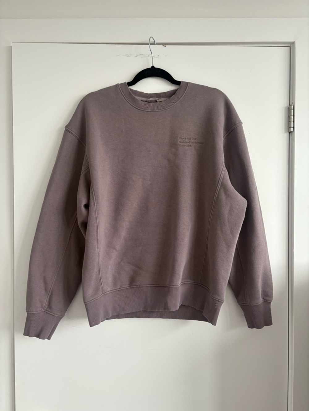 Mens Crewneck Sweatshirt - Dusty Mauve Frank and Oak